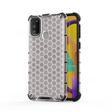 Honeycomb TPU + PC Hybrid Armor Shockproof Case Cover for Samsung Galaxy M30s - Transparent