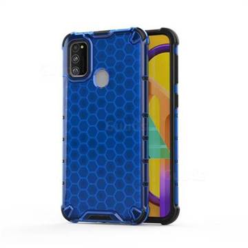 Honeycomb TPU + PC Hybrid Armor Shockproof Case Cover for Samsung Galaxy M30s - Blue
