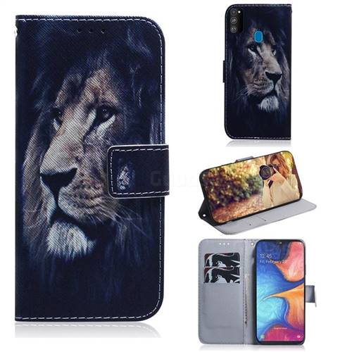 Lion Face PU Leather Wallet Case for Samsung Galaxy M30s