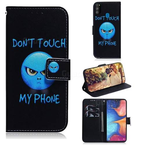 Not Touch My Phone PU Leather Wallet Case for Samsung Galaxy M30s