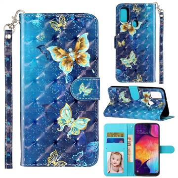 Rankine Butterfly 3D Leather Phone Holster Wallet Case for Samsung Galaxy M30s