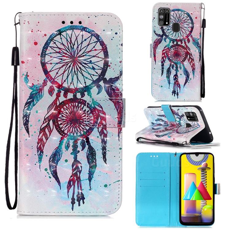 ColorDrops Wind Chimes 3D Painted Leather Wallet Case for Samsung Galaxy M31
