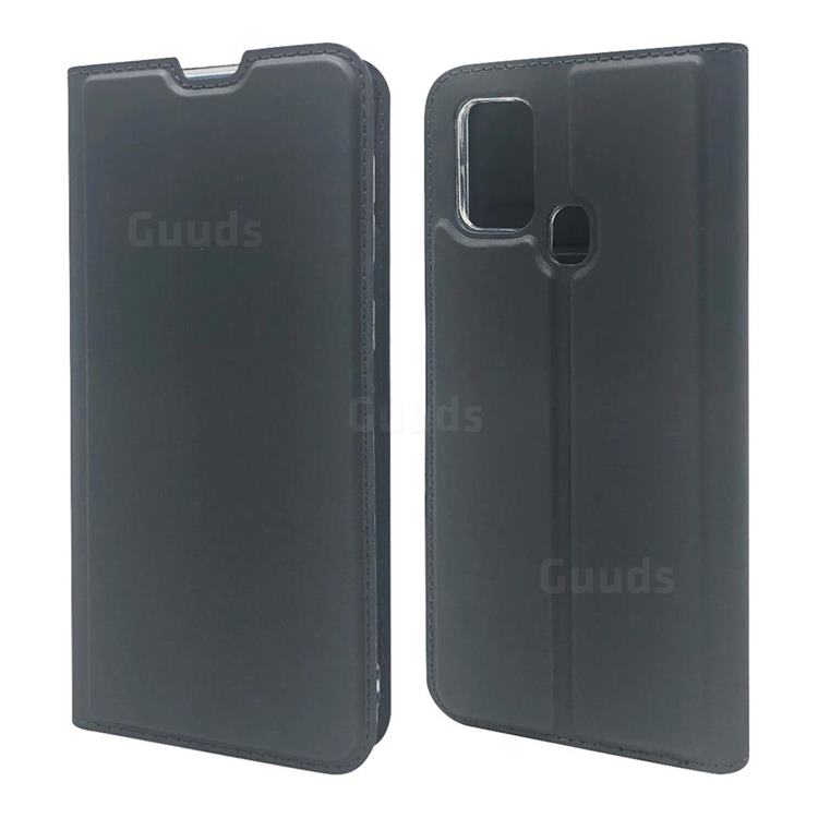 Ultra Slim Card Magnetic Automatic Suction Leather Wallet Case for Samsung Galaxy M31 - Star Grey