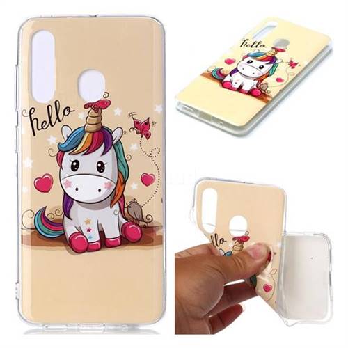 Hello Unicorn Soft TPU Cell Phone Back Cover for Samsung Galaxy M40