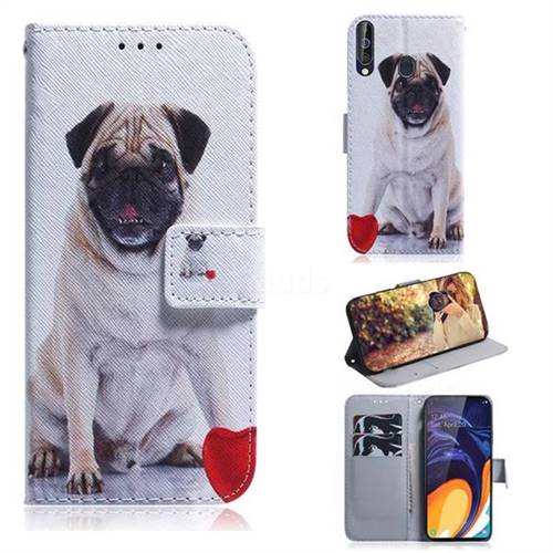 Pug Dog PU Leather Wallet Case for Samsung Galaxy M40