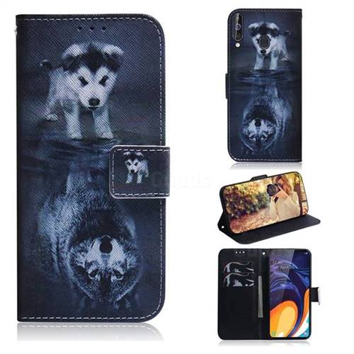 Wolf and Dog PU Leather Wallet Case for Samsung Galaxy M40