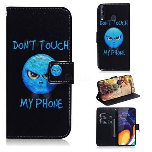 Not Touch My Phone PU Leather Wallet Case for Samsung Galaxy M40