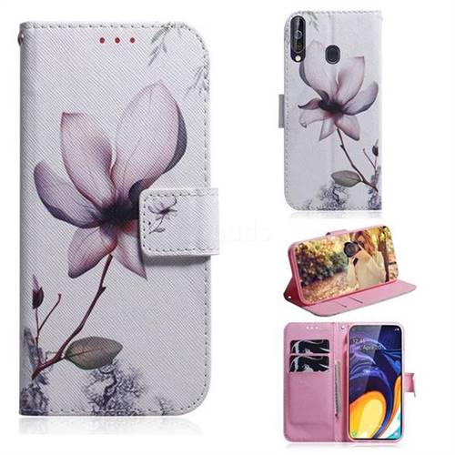 Magnolia Flower PU Leather Wallet Case for Samsung Galaxy M40