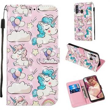 Angel Pony 3D Painted Leather Wallet Case for Samsung Galaxy M40