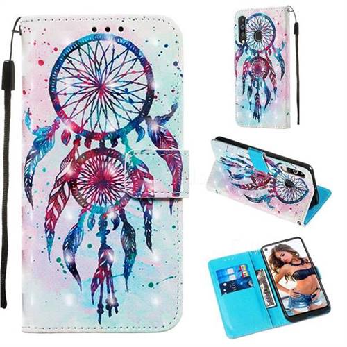 ColorDrops Wind Chimes 3D Painted Leather Wallet Case for Samsung Galaxy M40