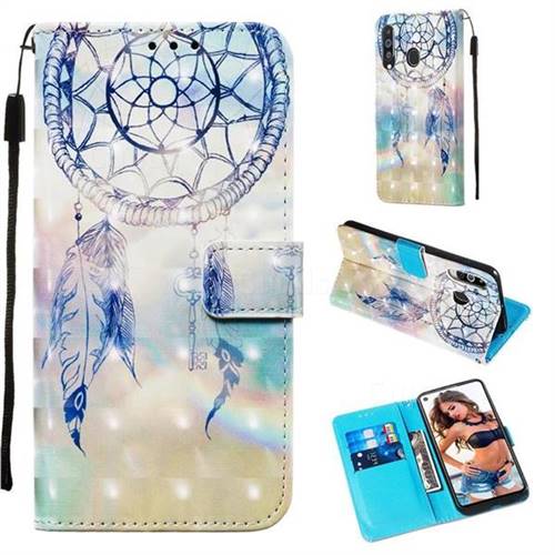 Fantasy Campanula 3D Painted Leather Wallet Case for Samsung Galaxy M40