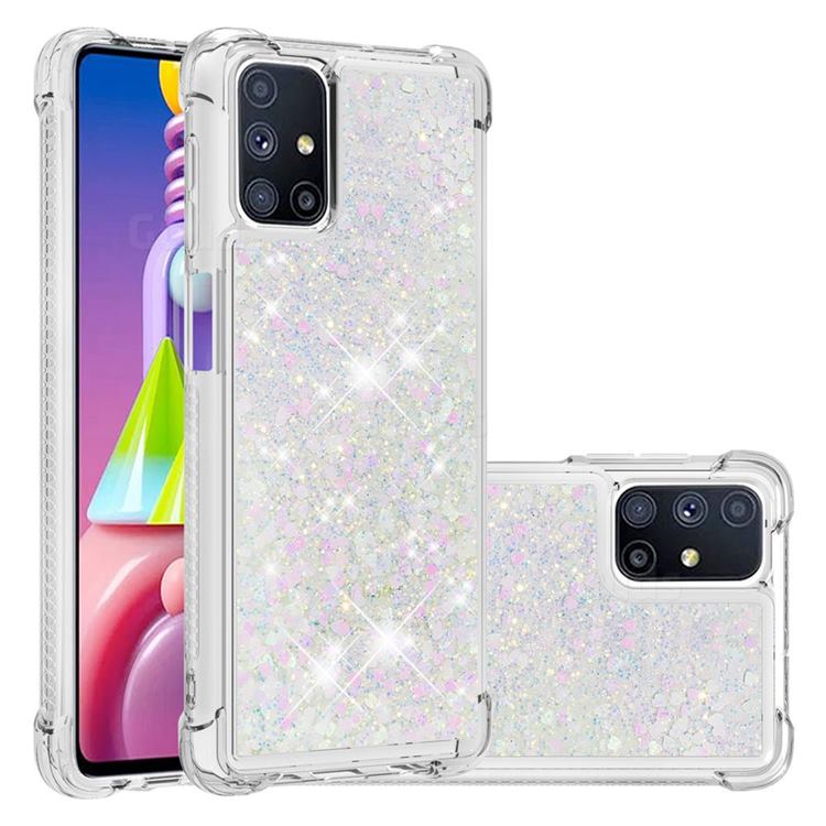 Dynamic Liquid Glitter Sand Quicksand Star TPU Case for Samsung Galaxy M51 - Pink