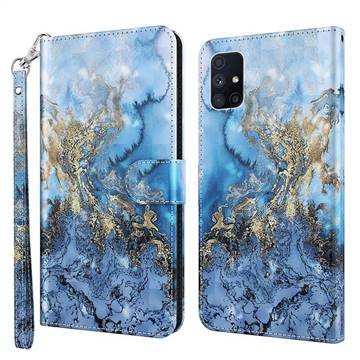 Milky Way Marble 3D Painted Leather Wallet Case for Samsung Galaxy M51