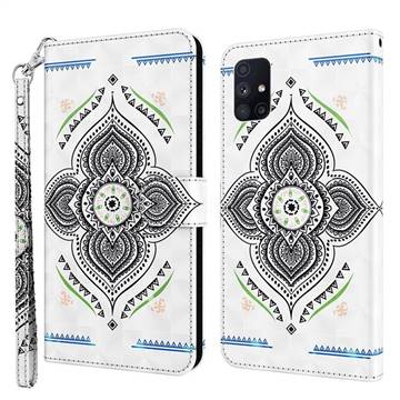 Mandala Totem 3D Painted Leather Wallet Case for Samsung Galaxy M51