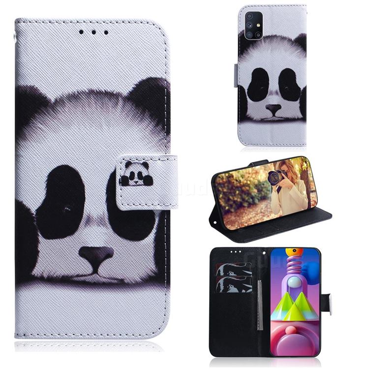 Sleeping Panda PU Leather Wallet Case for Samsung Galaxy M51