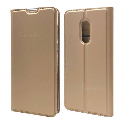 Ultra Slim Card Magnetic Automatic Suction Leather Wallet Case for Sharp AQUOS Zero2 SH-01M - Champagne