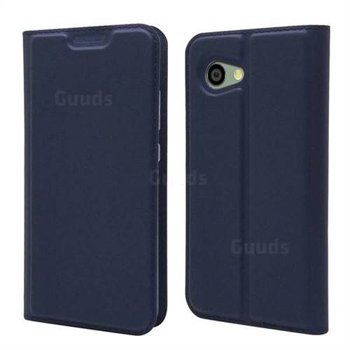 Ultra Slim Card Magnetic Automatic Suction Leather Wallet Case for Sharp Aquos R2 Compact - Royal Blue