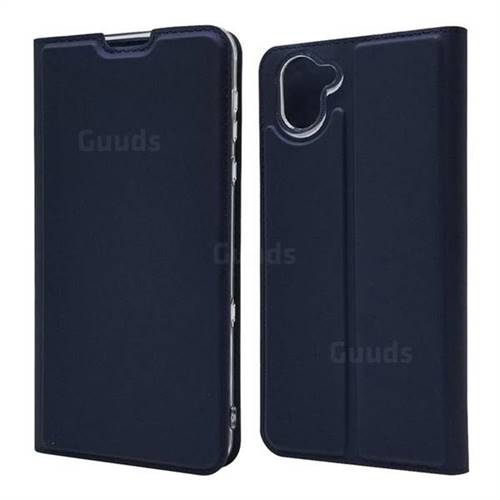 Ultra Slim Card Magnetic Automatic Suction Leather Wallet Case for Sharp AQUOS R3 SHV44 - Royal Blue
