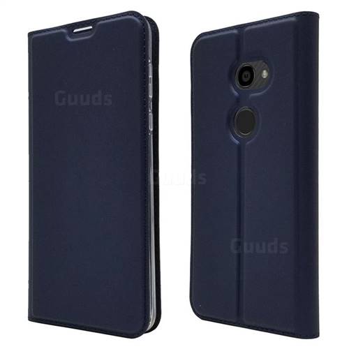 Ultra Slim Card Magnetic Automatic Suction Leather Wallet Case for Sharp Aquos Zero - Royal Blue