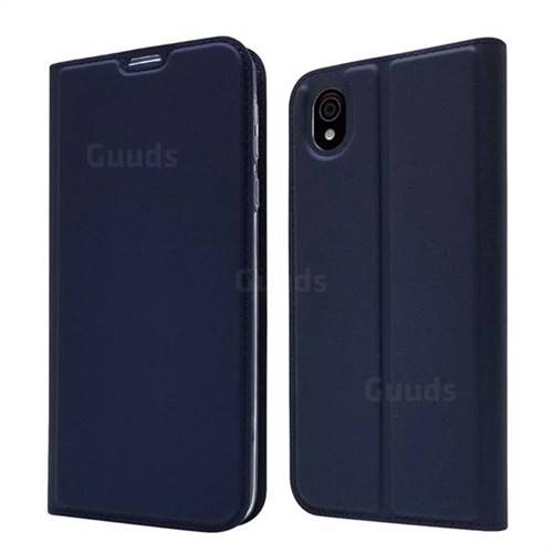 Ultra Slim Card Magnetic Automatic Suction Leather Wallet Case for Sharp AQUOS sense plus SH-M07 - Royal Blue