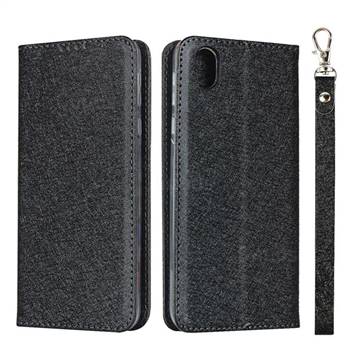 Ultra Slim Magnetic Automatic Suction Silk Lanyard Leather Flip Cover