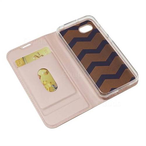 Ultra Slim Card Magnetic Automatic Suction Leather Wallet Case For Sharp Aquos R Compact Shv41 Rose Gold Leather Case Guuds