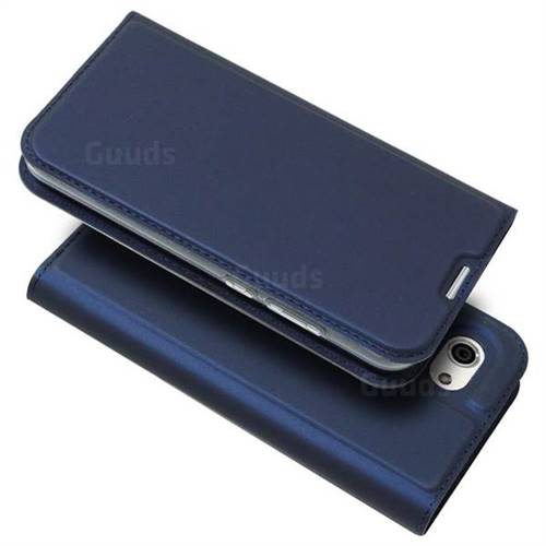 Ultra Slim Card Magnetic Automatic Suction Leather Wallet Case For Sharp Aquos R Compact Shv41 Royal Blue Leather Case Guuds
