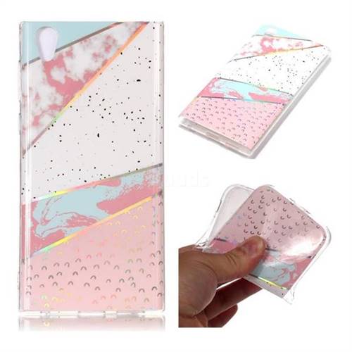 Matching Color Marble Pattern Bright Color Laser Soft TPU Case for Sony Xperia L1 / Sony E6