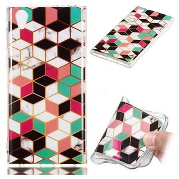 Three-dimensional Square Soft TPU Marble Pattern Phone Case for Sony Xperia L1 / Sony E6