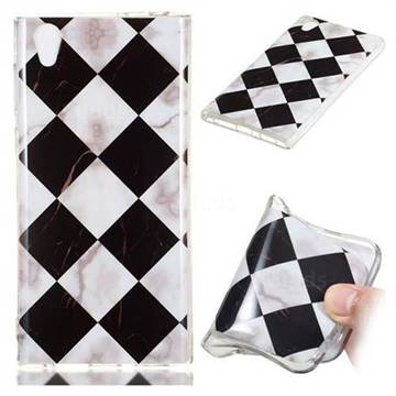 Black and White Matching Soft TPU Marble Pattern Phone Case for Sony Xperia L1 / Sony E6