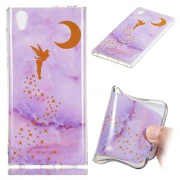 Elf Purple Soft TPU Marble Pattern Phone Case for Sony Xperia L1 / Sony E6