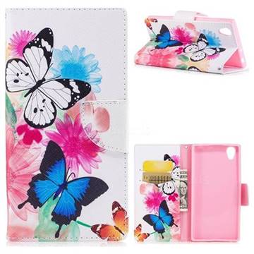 Vivid Flying Butterflies Leather Wallet Case for Sony Xperia L1 / Sony E6