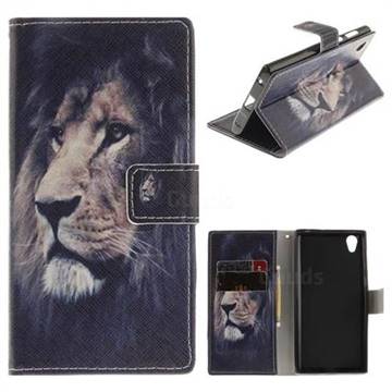 Lion Face PU Leather Wallet Case for Sony Xperia L1 / Sony E6