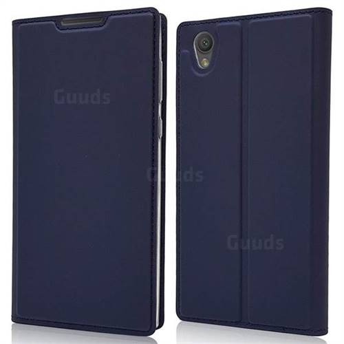 Ultra Slim Card Magnetic Automatic Suction Leather Wallet Case for Sony Xperia L1 / Sony E6 - Royal Blue