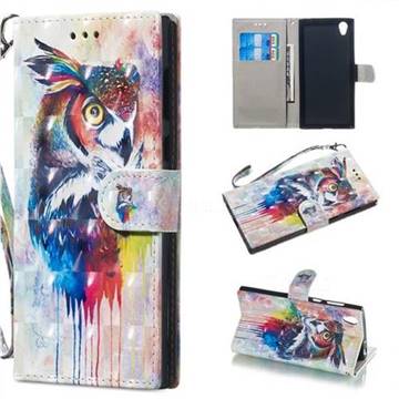 Watercolor Owl 3D Painted Leather Wallet Phone Case for Sony Xperia L1 / Sony E6