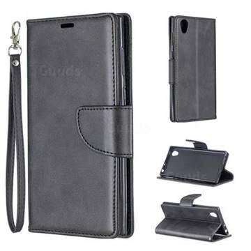Classic Sheepskin PU Leather Phone Wallet Case for Sony Xperia L1 / Sony E6 - Black