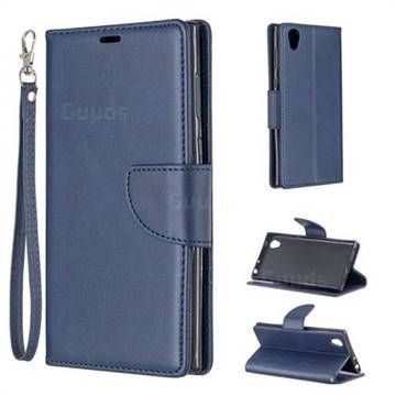 Classic Sheepskin PU Leather Phone Wallet Case for Sony Xperia L1 / Sony E6 - Blue