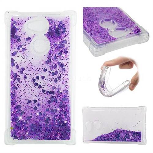 Dynamic Liquid Glitter Sand Quicksand Star TPU Case for Sony Xperia L2 - Purple