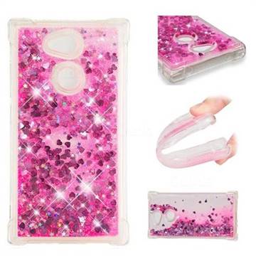 Dynamic Liquid Glitter Sand Quicksand TPU Case for Sony Xperia L2 - Pink Love Heart