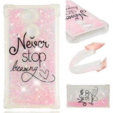 Never Stop Dreaming Dynamic Liquid Glitter Sand Quicksand Star TPU Case for Sony Xperia L2