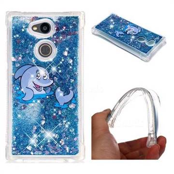 Happy Dolphin Dynamic Liquid Glitter Sand Quicksand Star TPU Case for Sony Xperia L2