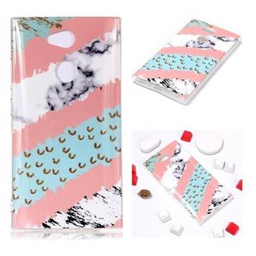 Diagonal Grass Soft TPU Marble Pattern Phone Case for Sony Xperia L2