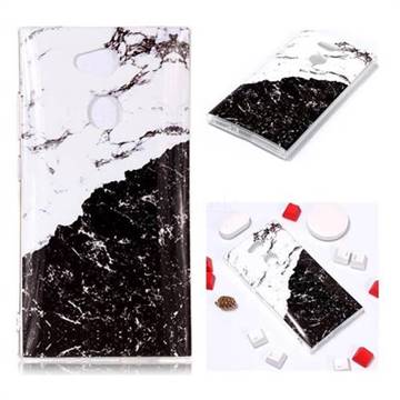 Black and White Soft TPU Marble Pattern Phone Case for Sony Xperia L2