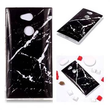 Black Rough white Soft TPU Marble Pattern Phone Case for Sony Xperia L2