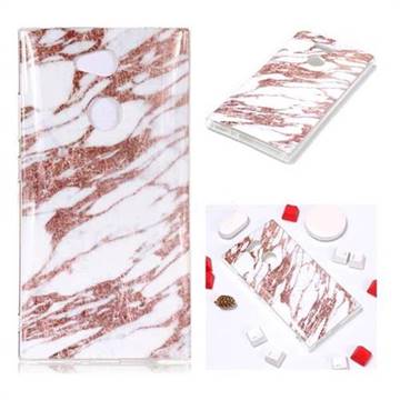 Rose Gold Grain Soft TPU Marble Pattern Phone Case for Sony Xperia L2