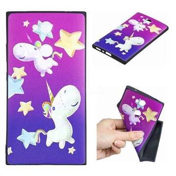Pony 3D Embossed Relief Black TPU Cell Phone Back Cover for Sony Xperia L2