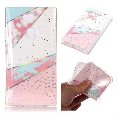 Matching Color Marble Pattern Bright Color Laser Soft TPU Case for Sony Xperia L2