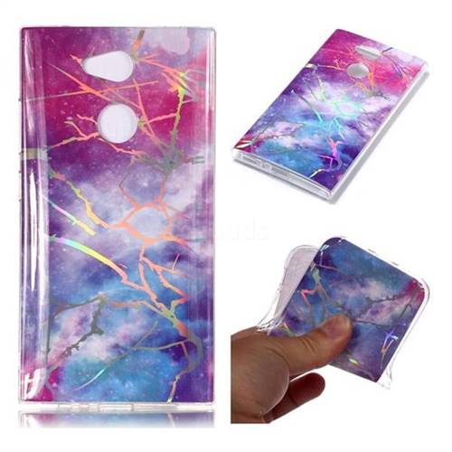 Dream Sky Marble Pattern Bright Color Laser Soft TPU Case for Sony Xperia L2