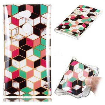 Three-dimensional Square Soft TPU Marble Pattern Phone Case for Sony Xperia L2