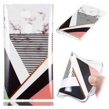 Pinstripe Soft TPU Marble Pattern Phone Case for Sony Xperia L2